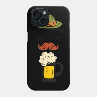 Bavarian Alpine Hat Funny German beer drinking Oktoberfest Phone Case