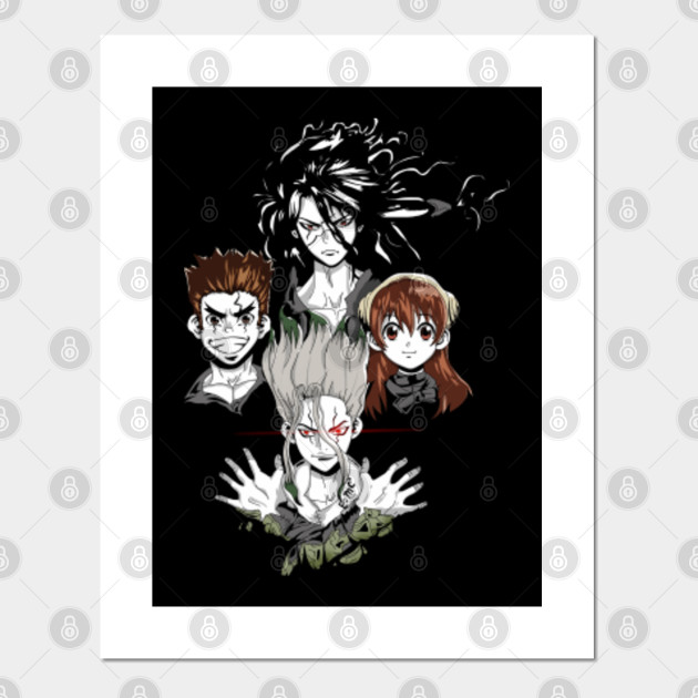 Wallpaper Senku Tsukasa Yuzuriha Taiju Dr Stone Dr Stone Posters And Art Prints Teepublic For iPhone Free