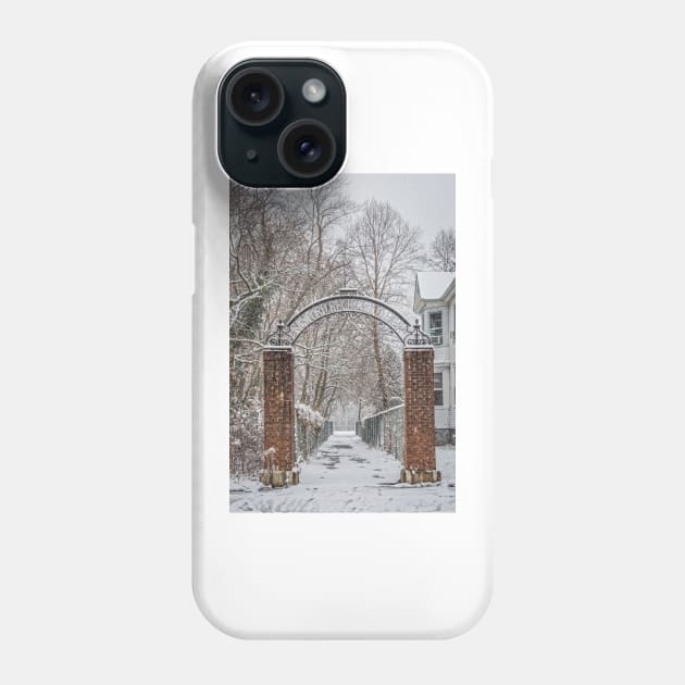 Snowy Park Entrance Phone Case by andykazie