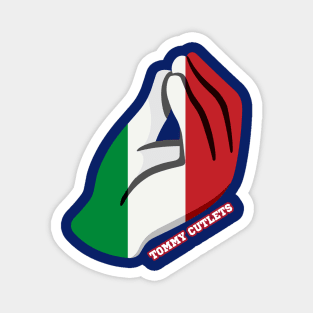 Tommy Cutlets Italian Hand, Italian Flag Magnet