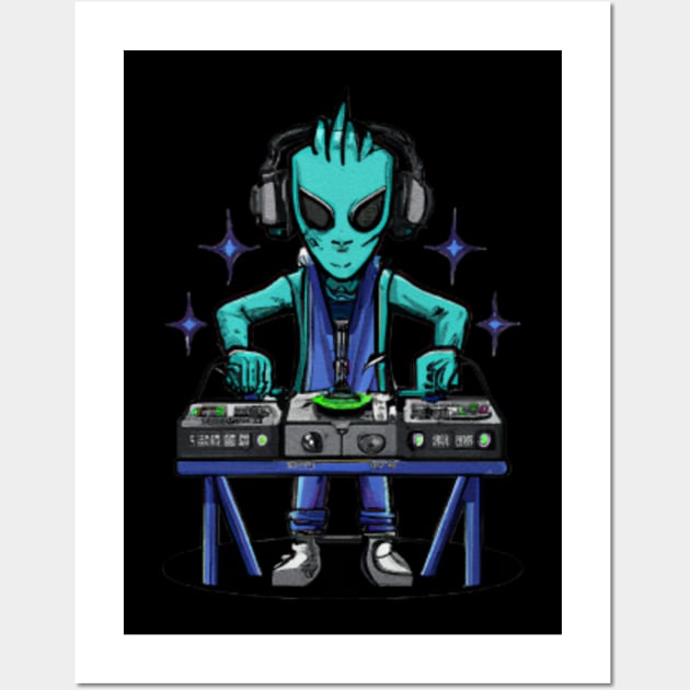 Alien Vinyl DJ Rave Techno Alien Dj Posters And Art Prints, 46% OFF