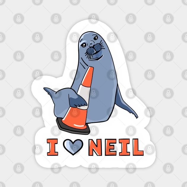 I Love Neil the Seal Magnet by Sparkleweather