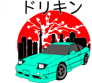 Drift King Teal 240sx Magnet