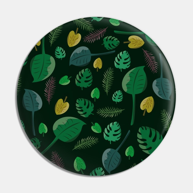 Jungle Leaf Pattern Pin by JDP Designs