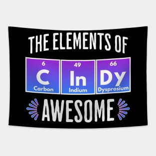 CInDy: Elements of Awesome, name design Tapestry