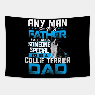 Collie Terrier Dad Dog Fathers Day Tapestry