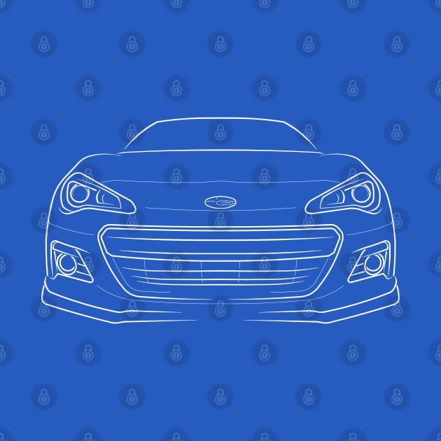 Subaru BRZ - front stencil, white by mal_photography