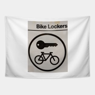 Bike Locker Storage Sign Tapestry