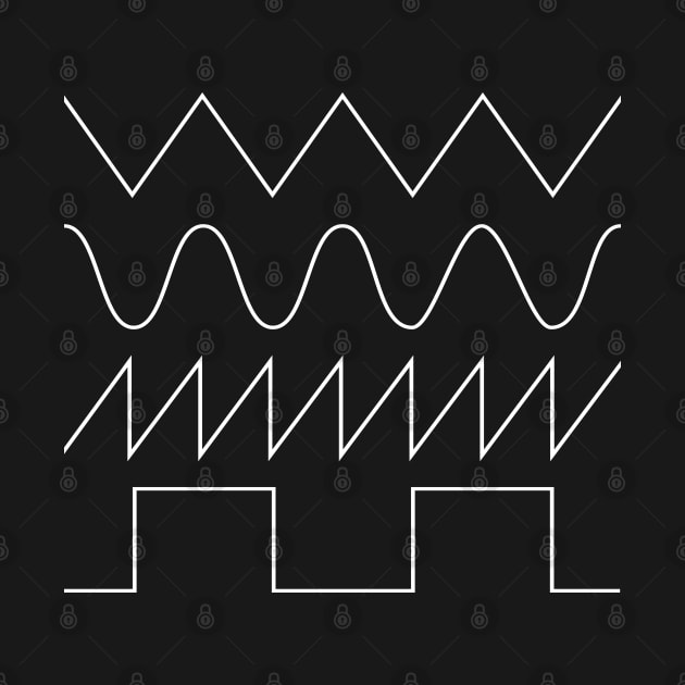 Synthesizer Waveforms (white font) #1 by RickTurner