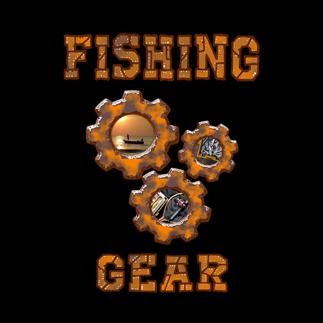 Retro Fishing Gear fishing lifestle gears by Jakavonis