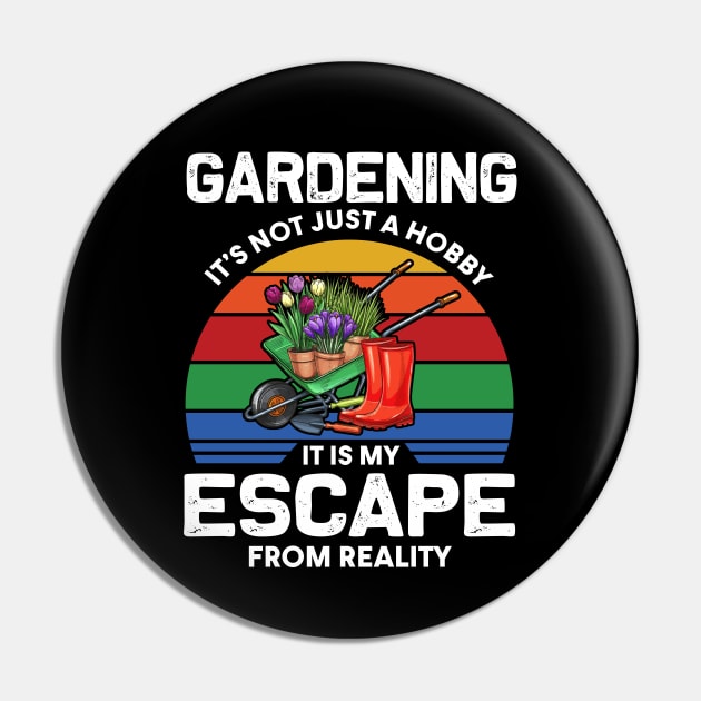 Gardening My Escape From Reality Pin by White Martian