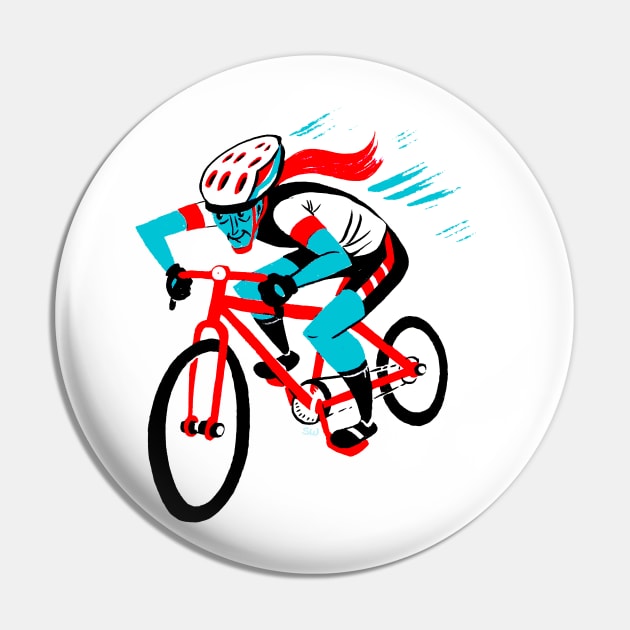 Female Cyclist Pin by CoolCharacters