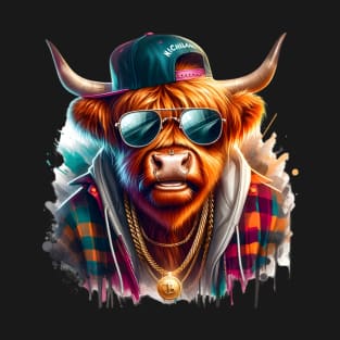 Hip Hop Highland Cow T-Shirt