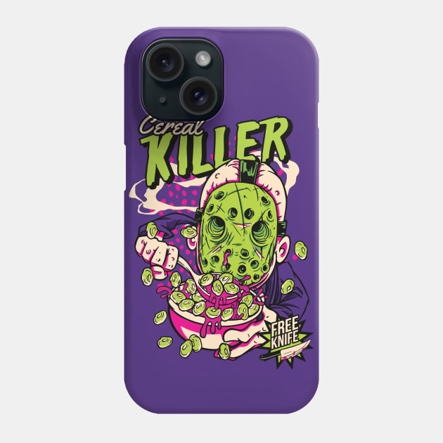 Comic Cereal Killer Cereal Box // Funny Horror Phone Case by SLAG_Creative