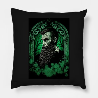 Gothic Bearded Man Pillow