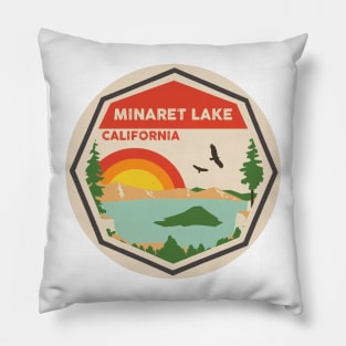 Minaret Lake California Colorful Scene Pillow