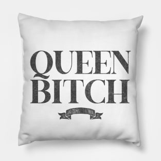 Queen Bitch / Retro Styled Typography Design Pillow