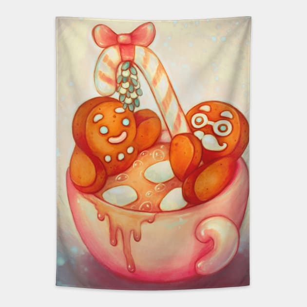 Gingerbread Love Tapestry by selvagemqt