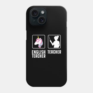 English Teacher Unicorn Phone Case