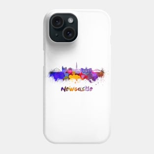 Newcastle skyline in watercolor Phone Case