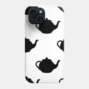 printmaking pattern black and white elements Phone Case