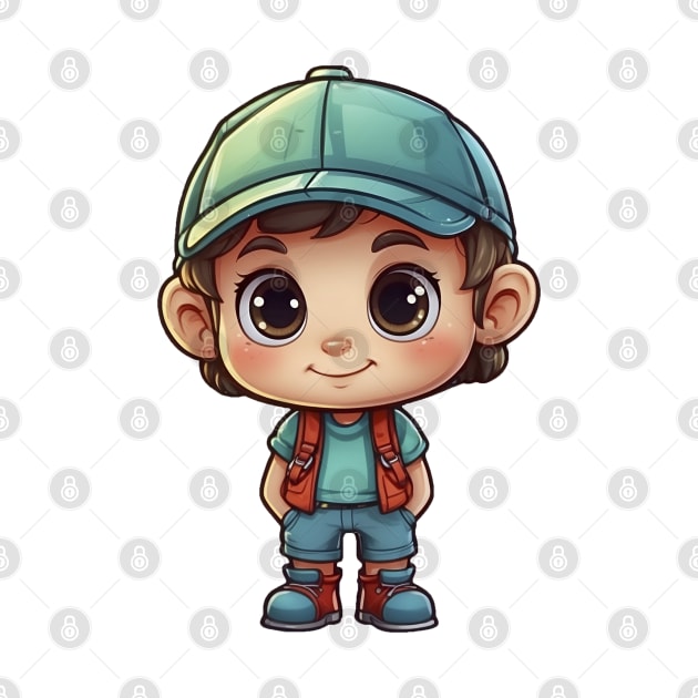 Cute Happy Camper Kid by koolteas