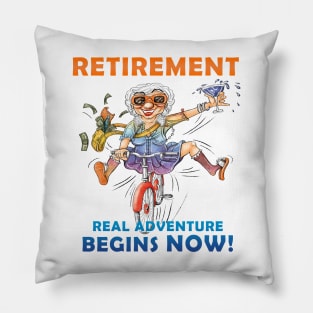 Embrace Retirement: Money, Wine, and Biking Pillow