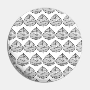 Modern monochrome leaves design Pin