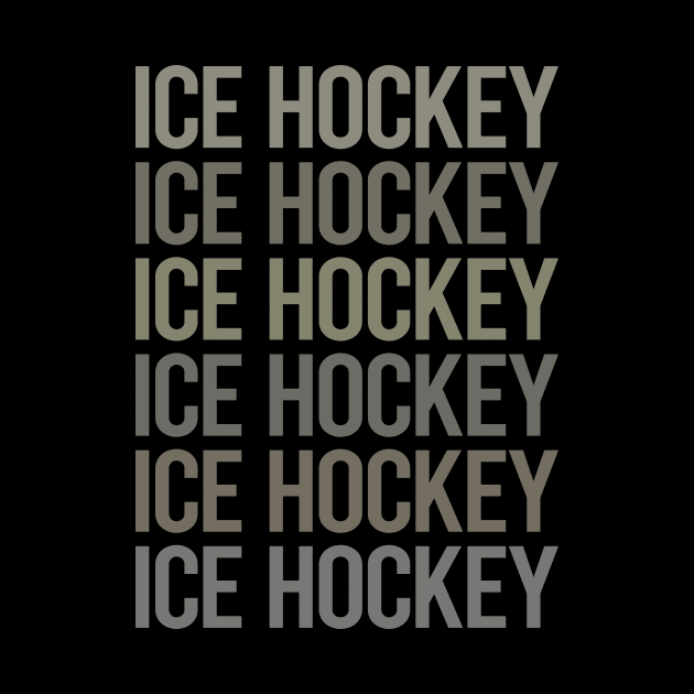 Gray Text Art Ice Hockey by Happy Life