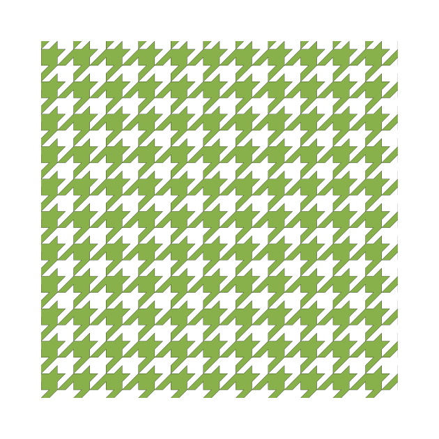 Houndstooth design in greenery and white by DavidASmith