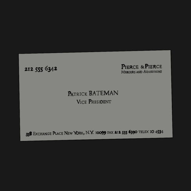 Patrick Bateman business card version 1 by strayheartbja