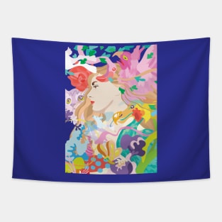 Alice in Wonder Garden Tapestry