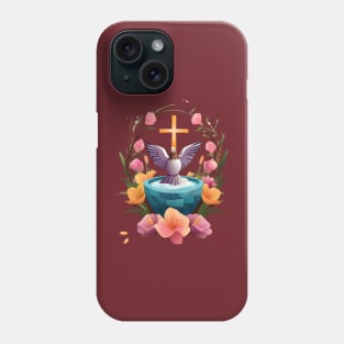 Easter Dove with a Cross / Spring Blessings Phone Case