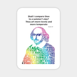 Rainbow Shakespeare Shall I Compare Thee Magnet