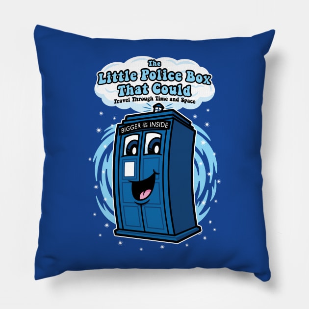 The Little Police Box Pillow by mikehandyart