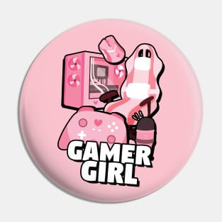 Cute Gamer Girl Pin