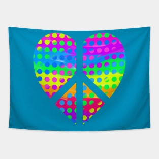 Pop Art Peace and Love Tapestry