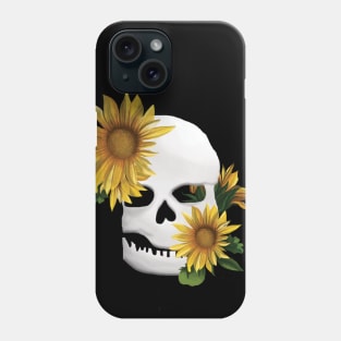 Sunflower Skull Phone Case