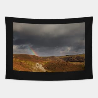 Rainbow at Penmaen Burrows, Gower, Wales Tapestry