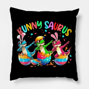 Bunny Saurus Three Dabbing Bunny TRexes Sunglasses Pillow