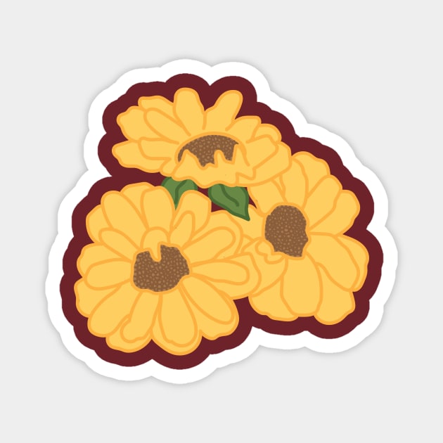 Sunflowers Magnet by courtneylgraben