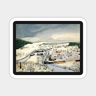 grandma moses - Hoosick Falls in Winter Magnet