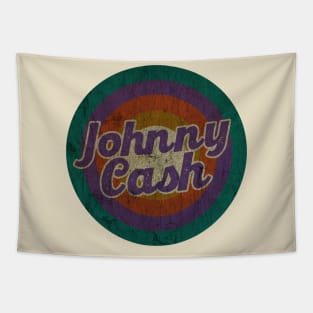 Johnny Cash  - Retro Circle - DESIGN -  Vintage Tapestry