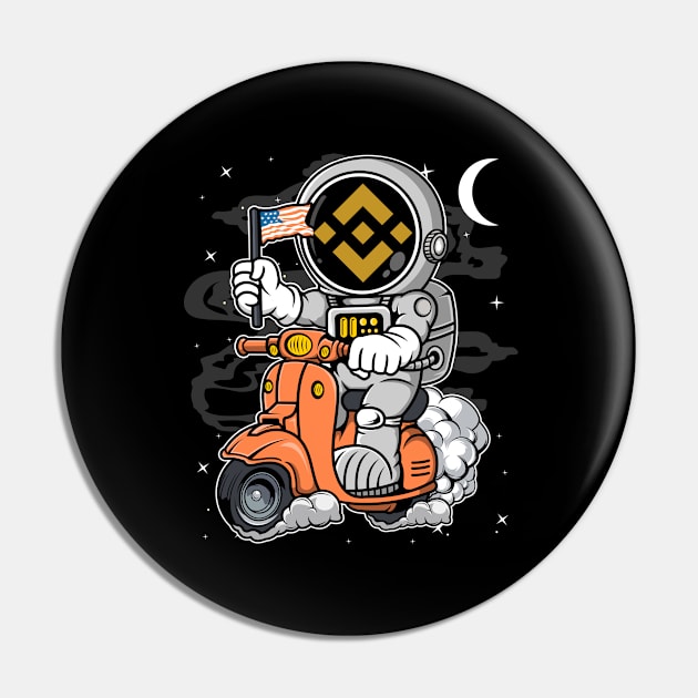 Astronaut Scooter Binance BNB Coin To The Moon Crypto Token Cryptocurrency Blockchain Wallet Birthday Gift For Men Women Kids Pin by Thingking About