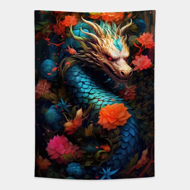 Dragon Chromatis watercolor art #dragon Tapestry by JBJart