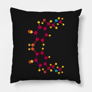 Adrenaline Molecule: Thrill Geometry Snakeskin Pillow