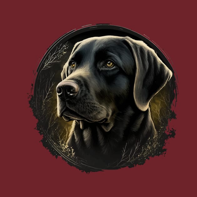 Circular Retro Labrador Owner Golden Black dog Dad Mom by Kertz TheLegend