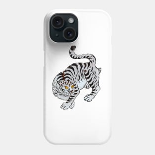 Minhwa: Tiger White Type (Korean traditional/folk art) Phone Case