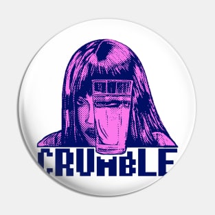 Crumble - Big Print design Halftone Pin