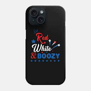 Red White And Boozy 4th Of July Phone Case